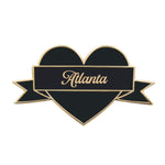 Load image into Gallery viewer, I Heart Atlanta Enamel Pin – Black & Gold City Pin
