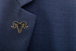 Load image into Gallery viewer, Ram Skull Pin - Occult / Baphomet Enamel Pin