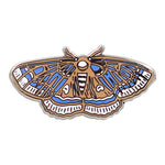 Load image into Gallery viewer, Moth Pin - Occult Luna Moth / Butterfly Enamel Pin in 4 Colors