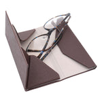 Load image into Gallery viewer, Chocolate Solid Color Glasses Case - Vegan Leather Magic Folding Hardcase