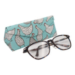 Load image into Gallery viewer, Chicken Print Glasses Case - Vegan Leather Magic Folding Hardcase