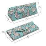Load image into Gallery viewer, Chicken Print Glasses Case - Vegan Leather Magic Folding Hardcase