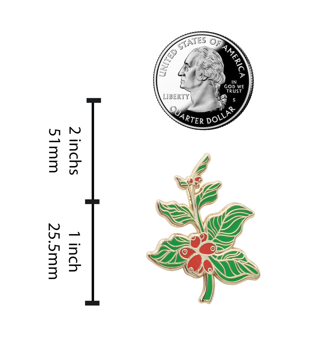Coffee Berry - Coffee Branch Lapel Pin Enamel Pin