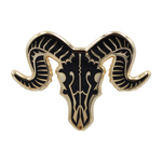 Load image into Gallery viewer, Ram Skull Pin - Occult / Baphomet Enamel Pin
