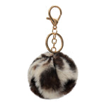 Load image into Gallery viewer, Cute Animal Faux Fur Fluffy Fuzzy Pom Pom Keychain - Unicorn
