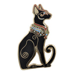 Load image into Gallery viewer, Egyptian Cat Pin - Mystic, Regal, Black Cat Enamel Pin, Ancient Egypt Bastet Lapel Pin for Hats, Jackets