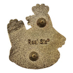 Load image into Gallery viewer, Chicken with Eggs Pin - Adorable Hen with Nest Enamel Pin - Mother Hen Lapel Pin