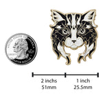 Load image into Gallery viewer, Black White Cat Pin - Adorable Cat Enamel Lapel Pin