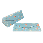 Load image into Gallery viewer, Bicycle Glasses Case - Vegan Leather Folding Hard Shell Case