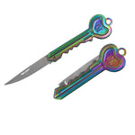 Load image into Gallery viewer, Rainbow Keychain Knife - 'OK' Useful & Cute Utility Keychain Knife
