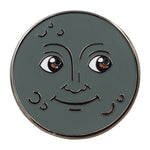 Load image into Gallery viewer, Moon Emoji – New Moon & Full Moon Enamel Pins