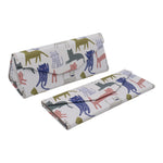 Load image into Gallery viewer, Indie Cat Print Glasses Case - Vegan Leather Magic Folding Hardcase
