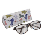 Load image into Gallery viewer, Indie Cat Print Glasses Case - Vegan Leather Magic Folding Hardcase
