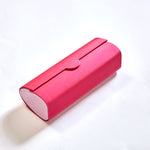Load image into Gallery viewer, Vintage-Inspired Magnetic Vegan Leather Glasses Case: Retro Cylindrical Design for Stylish Eyewear Protection