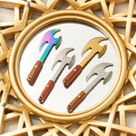 Load image into Gallery viewer, Mini Double-Edged Battle Axe Keychain Knife - Utility Pocket Knife