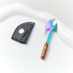 Load image into Gallery viewer, Mini Double-Edged Battle Axe Keychain Knife - Utility Pocket Knife