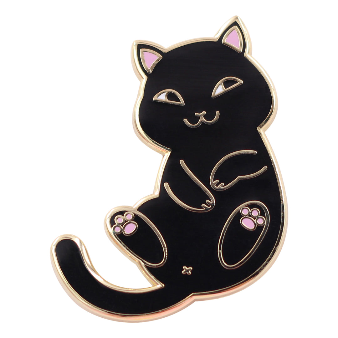 Real Sic Playful Cat Enamel Pin - Cute & Funny Cat Lapel Pin