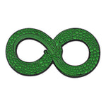 Load image into Gallery viewer, Ouroboros Enamel Pin – Occult Snake Pin with Real Gold