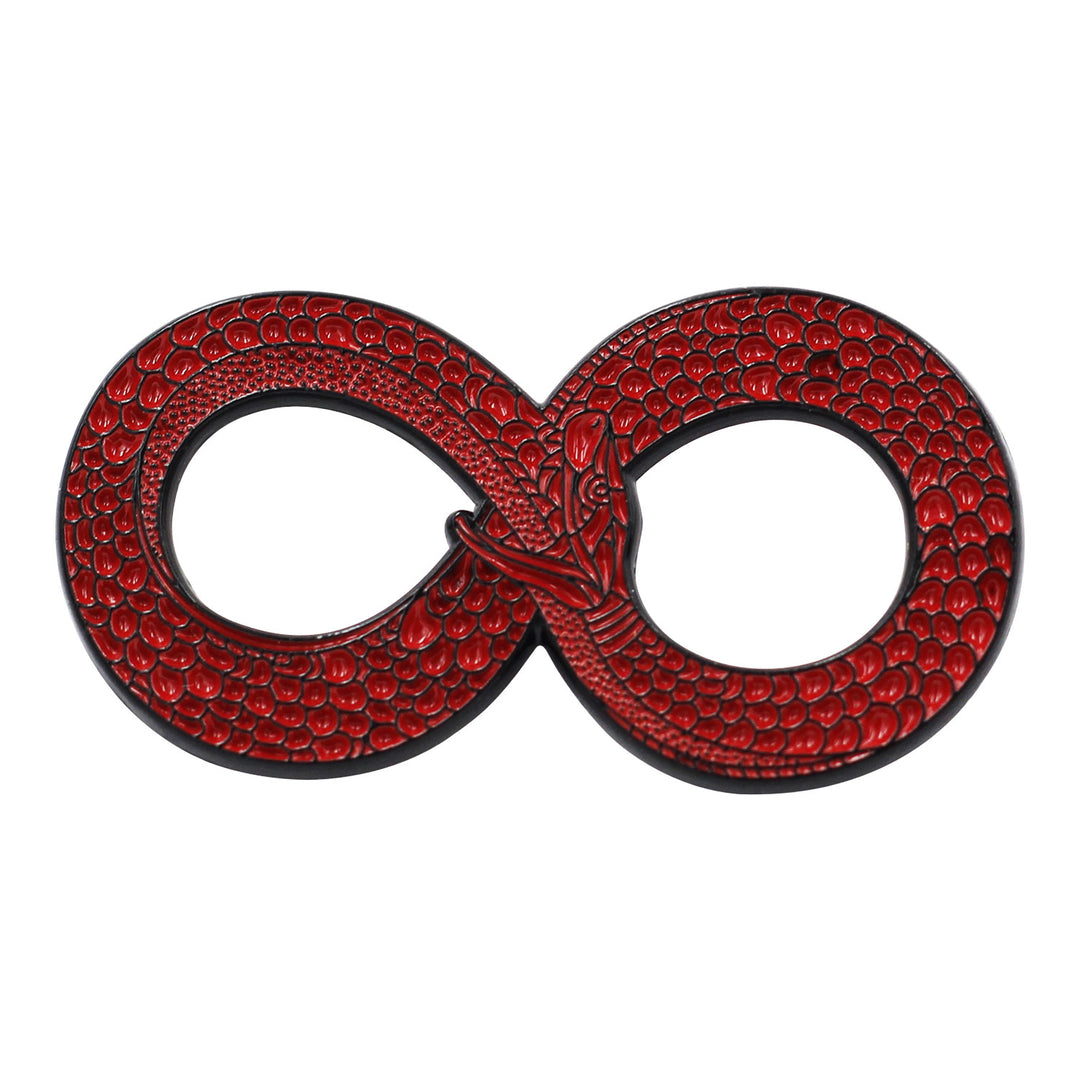 Ouroboros Enamel Pin – Occult Snake Pin with Real Gold