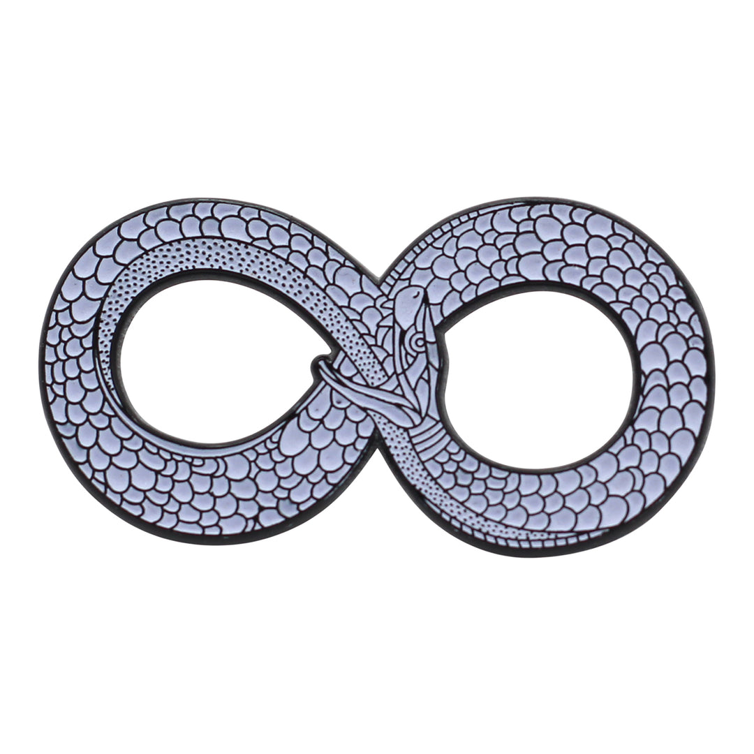 Ouroboros Enamel Pin – Occult Snake Pin with Real Gold