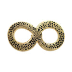Load image into Gallery viewer, Ouroboros Enamel Pin – Occult Snake Pin with Real Gold