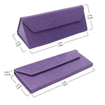 Load image into Gallery viewer, Purple Solid Color Glasses Case - Vegan Leather Magic Folding Hardcase