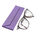 Load image into Gallery viewer, Purple Solid Color Glasses Case - Vegan Leather Magic Folding Hardcase