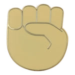 Load image into Gallery viewer, Raised Fist Emoji - Black & Gold Enamel Pin