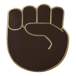 Load image into Gallery viewer, Raised Fist Emoji - Black & Gold Enamel Pin
