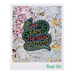 Load image into Gallery viewer, Fear Eats the Soul - Motivational Neon Snake Enamel Pin