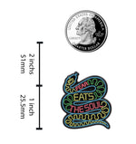Load image into Gallery viewer, Fear Eats the Soul - Motivational Neon Snake Enamel Pin