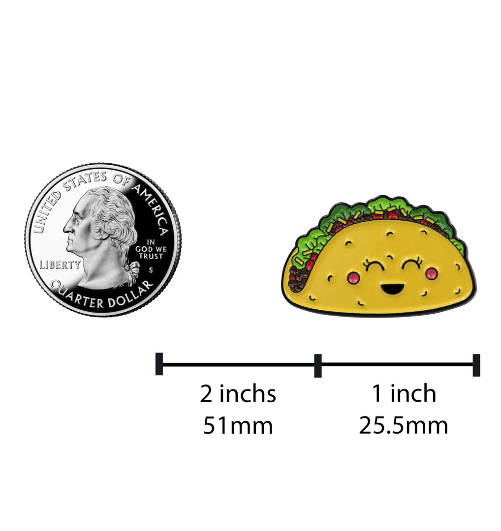 Kawaii Cute Taco Enamel Pin Lapel Pins Great Gift for Taco Lovers
