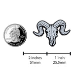 Load image into Gallery viewer, Ram Skull Pin - Occult / Baphomet Enamel Pin