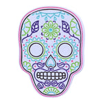 Load image into Gallery viewer, Neon Sugar Skull - Día de Muertos Enamel Pin