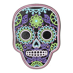 Load image into Gallery viewer, Neon Sugar Skull - Día de Muertos Enamel Pin