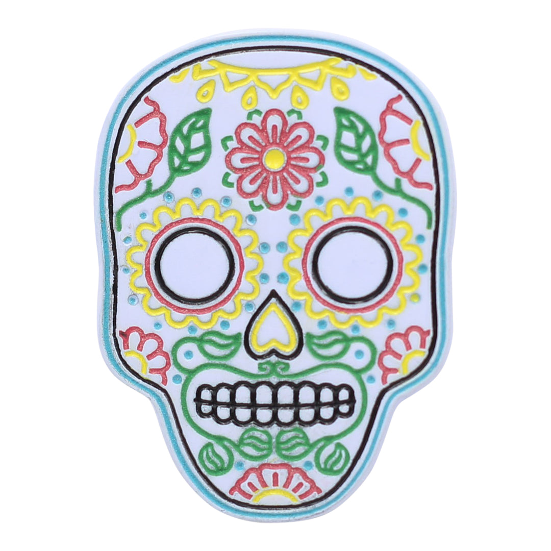 Neon Sugar Skull - Día de Muertos Enamel Pin