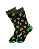Load image into Gallery viewer, Image of Real Sic  Casual Designer Animal Socks - Alien - for Men and Women