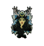 Load image into Gallery viewer, Enchantress - Pin - Sorceress - Wiccan - Druid - witch - Witchy - Enamel - lapel - Pin - Halloween - horror - by - real - sic (3)