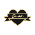 Load image into Gallery viewer, I Heart Chicago Enamel Pin - Chicago Souvenir Pin by Real Sic