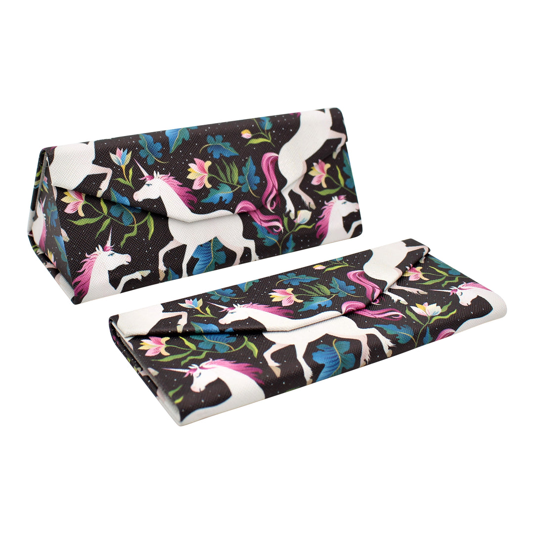 REAL SIC - Animal - Unicorn - Horse - Glasses - Case - Magnetic - Folding - Leather - Hard - Glasses - Case (22)