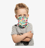 Load image into Gallery viewer, REAL SIC - dinos - protection - Neck - Gaiter- Balaclava - Magic - Scarf - Headband - Face - Mask - kids - teens (1)