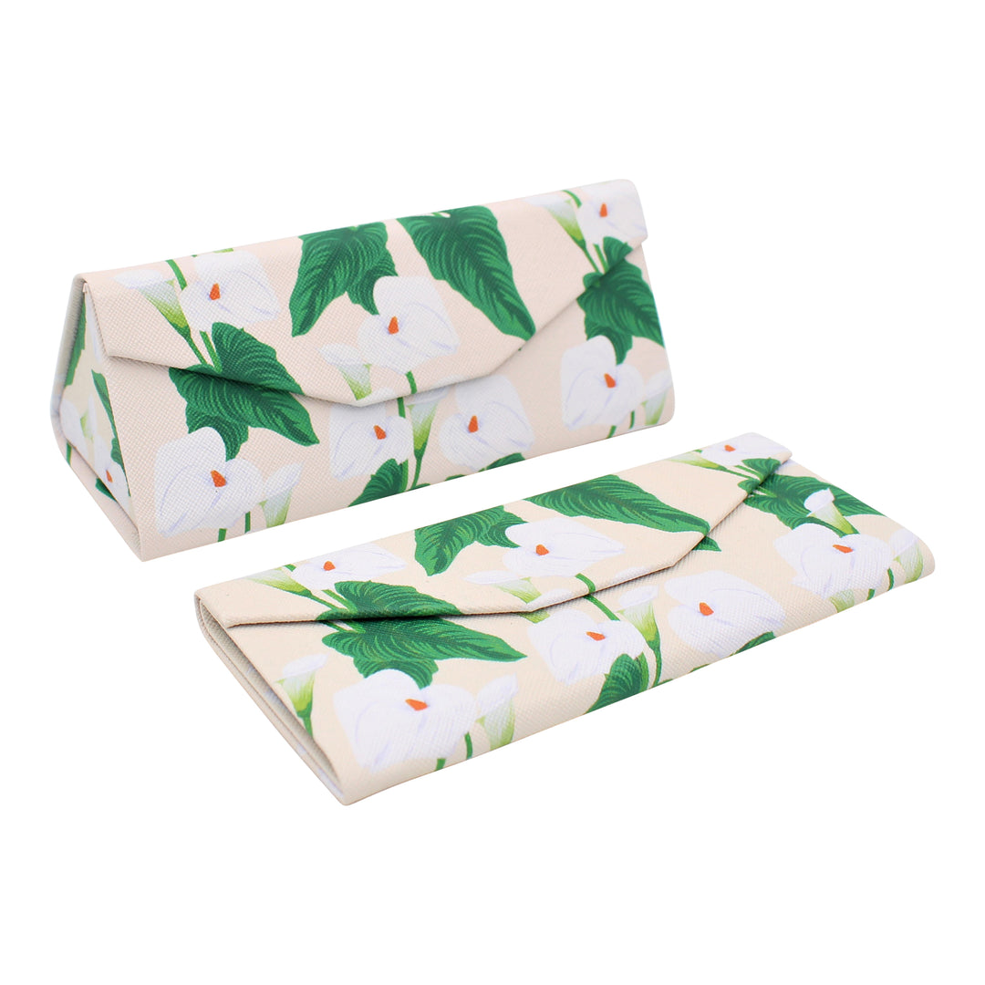 REAL SIC - plants - flowers - Lilly -Glasses - Case - Magnetic - Folding - Leather - Hard - Glasses - Case (8)