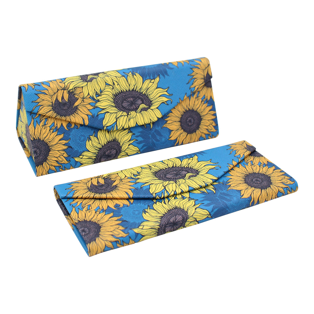 REAL SIC - plants - flowers -Sunflowers - Glasses - Case - Magnetic - Folding - Leather - Hard - Glasses - Case (7)