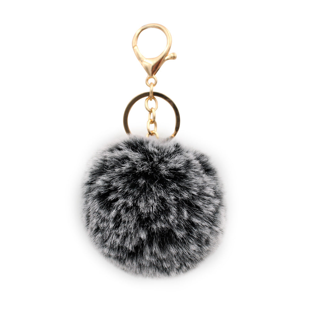 Cute Faux Fur Fluffy Fuzzy Pom Pom Keychain
