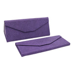 Load image into Gallery viewer, Solid purple Color Eco Leather Magnetic Folding Hard Case for Sunglasses