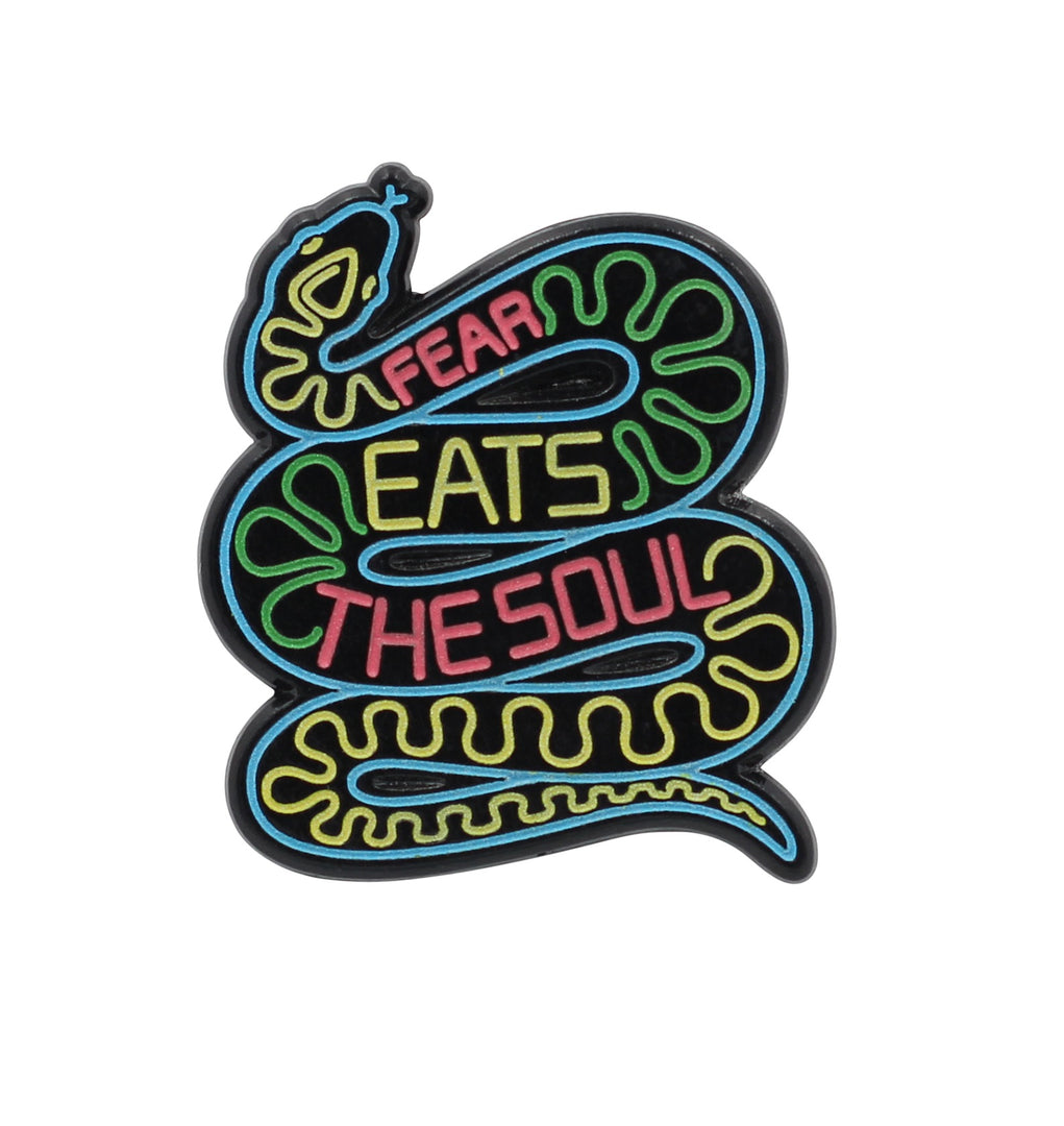 real sic - Fear Eats the Soul - Neon - Snake - Enamel - lapel - pins - Pin - for backpack - jacket - hatpin - buttons - brooch