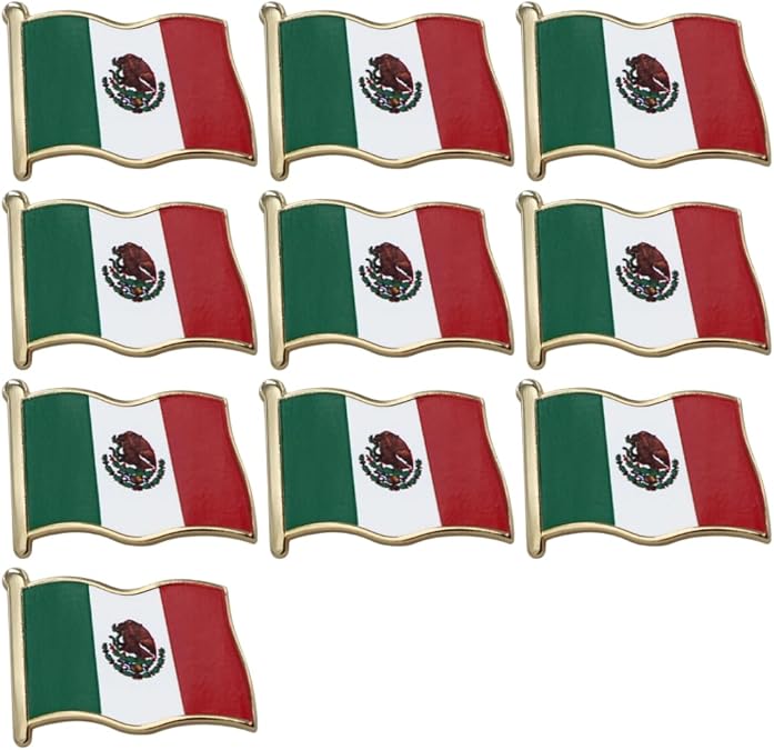 Mexico Flag Enamel Pin For Patriotic & Ceremonial Souvenir