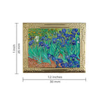 Load image into Gallery viewer, Irises (1889) By Vincent van Gogh Art Frame Pin - Museum Souvenir Fine Art Lapel Pin
