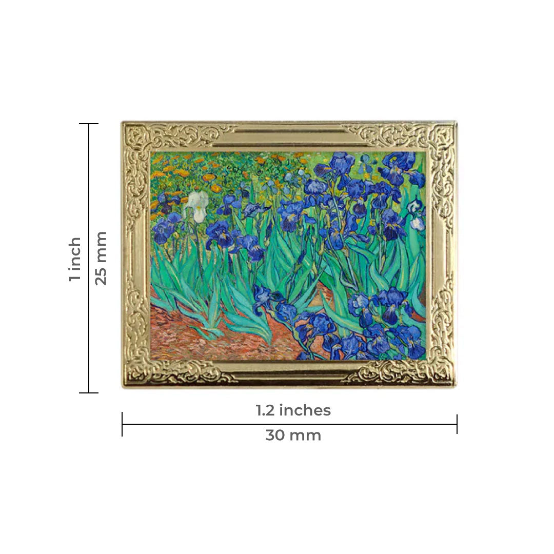 Irises (1889) By Vincent van Gogh Art Frame Pin - Museum Souvenir Fine Art Lapel Pin