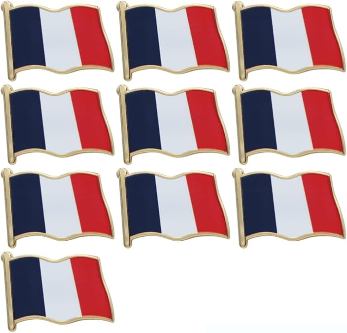 France Flag Enamel Pin For Patriotic & Ceremonial Souvenir